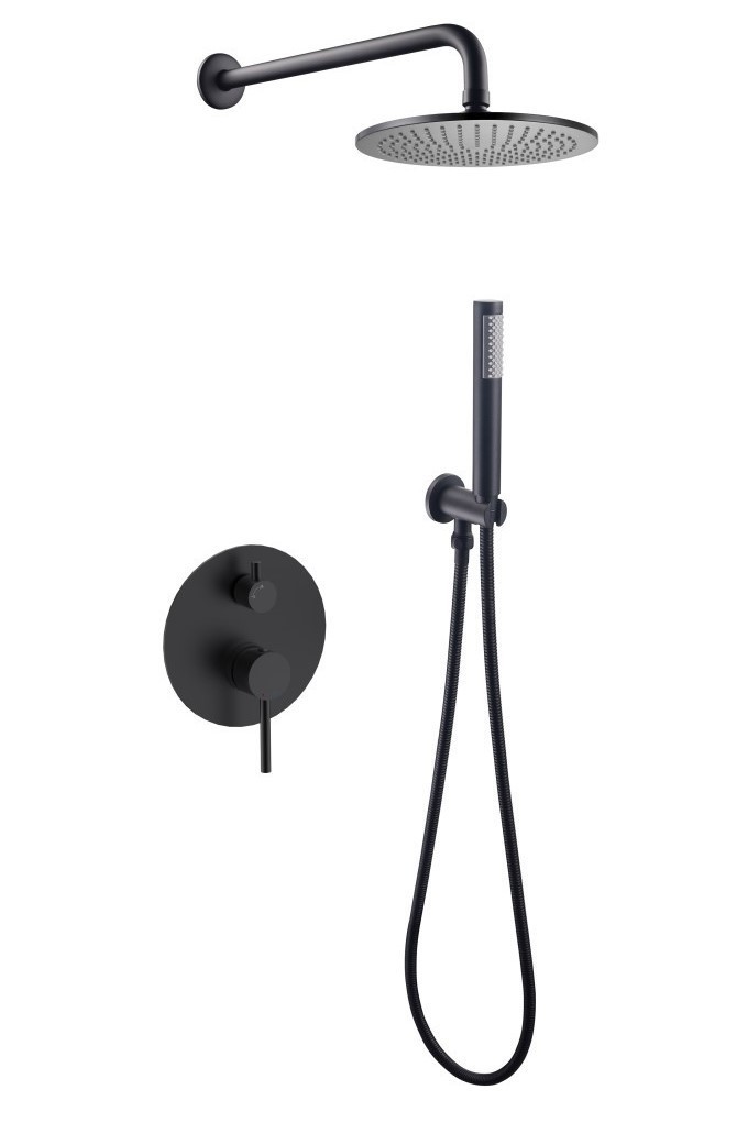 BESCO BESCO - Podomietkový sprchový set Decca / ILLUSION I - Čierna matná BABPDIICZ