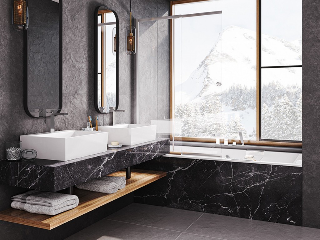 BESCO - Vaňová zástena EASY SLIDE - FARBA rámu - Hliník leštený, Rozmer A - 100 cm, Smer zatvárania - Univerzálne Ľavé / Pravé, Výplň - Číre bezpečnostné sklo - 4 mm BCEASL100CC