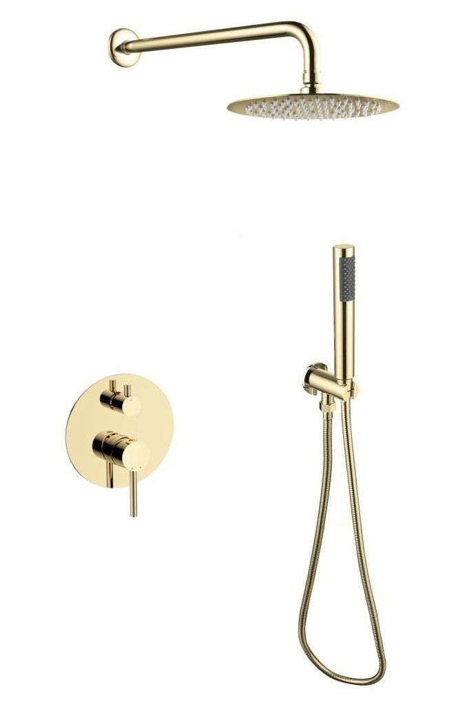 BESCO BESCO - Podomietkový sprchový set SLIM DECCO/ILLUSION II Zlatá lesklá BABPDIIIJZ