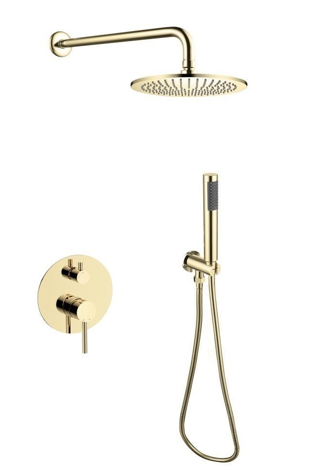 BESCO BESCO - Podomietkový sprchový set DECCO/ILLUSION I Zlatá lesklá BABPDIIJZ