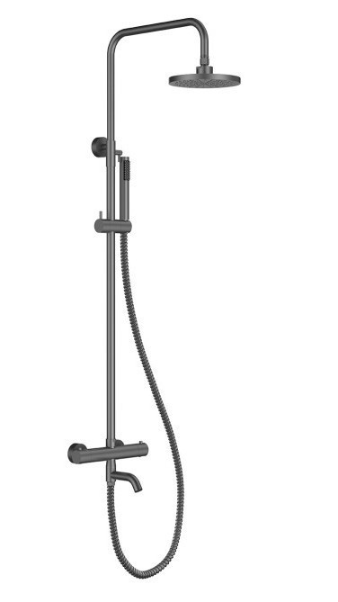 BESCO - Nástenný termostatický sprchový a vaňový set VEO grafitová BABPVNTIGR