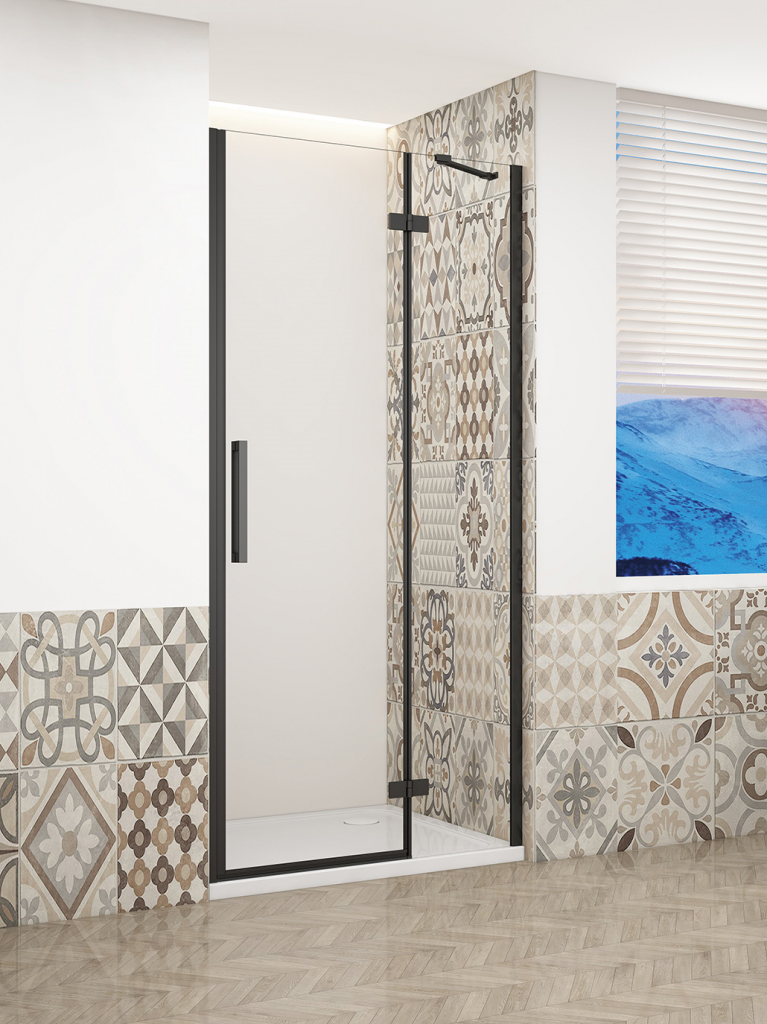 GELCO TRINITY BLACK dvere do niky pravé, 800 číre sklo, GT1280CR-B GT1280CR-B