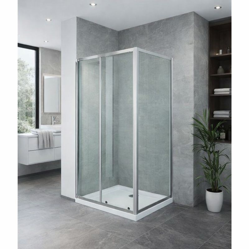 HOPA - VÝHODNÝ SET - OBDĹŽNIK SMART SELVA + PINA s vaničkou - Farba rámu zásteny - Hliník chróm, Rozmer A - 100, Rozmer B - 80, Smer zatváranie - Univerzálny Ľavé / Pravé, Výplň - Číre bezpečnostné sklo - 4/6 mm OLOBD10080CC1