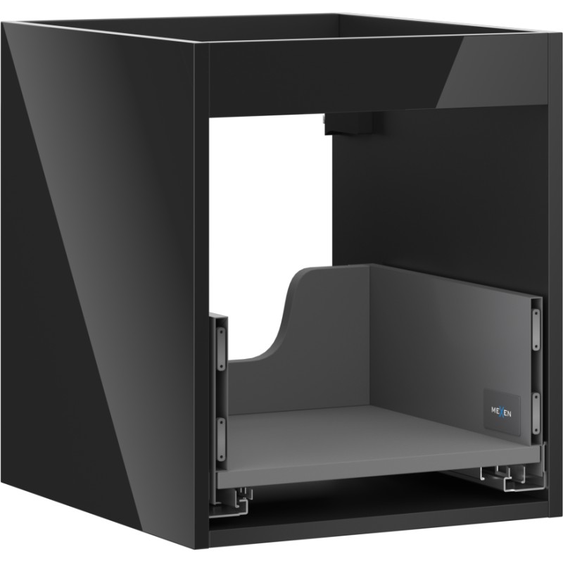 MEXEN - Box-A skrinka pre umývadlo 40, 1 šuplík, čierna lesk 91AX0-0400-470-1-70