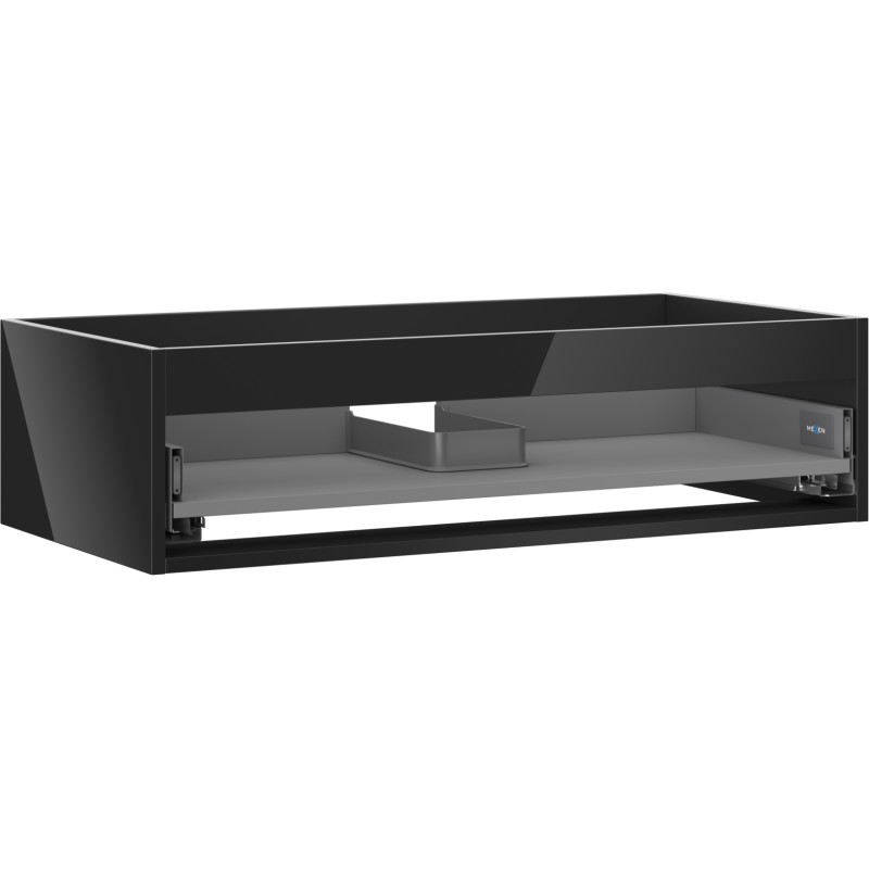 MEXEN - Box-A skrinka pre umývadlo 90, 1 šuplík, čierna lesk 91AX0-0900-235-1-70