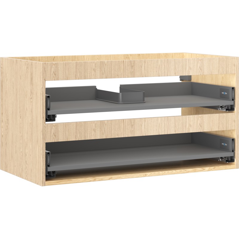 MEXEN - Box-A skrinka pre umývadlo 90, 2 zásuvky, dub 91AX0-0900-470-2-81