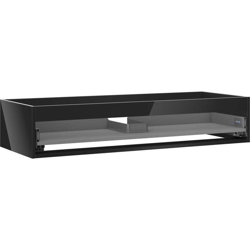 MEXEN - Box-A skrinka pre umývadlo 120, 1 šuplík, čierna lesk 91AX0-1200-235-1-70