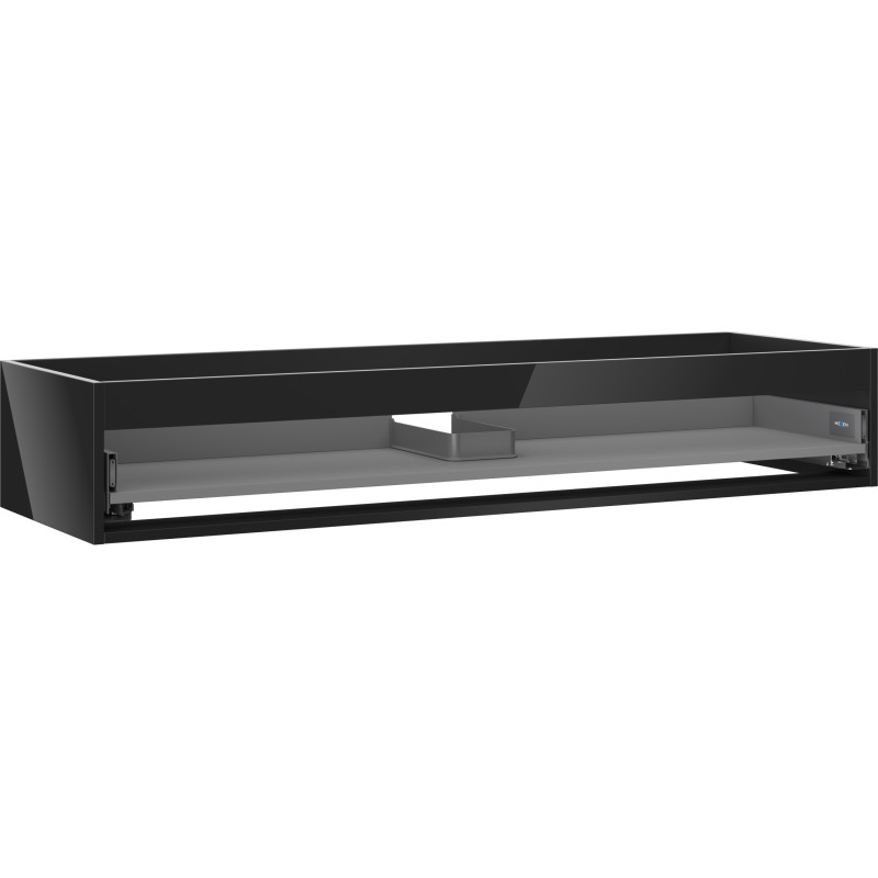 MEXEN - Box-A skrinka pre umývadlo 140, 1 šuplík, čierna lesk 91AX0-1400-235-1-70