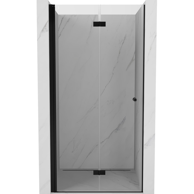 E-shop MEXEN - MIST dverná časť zalamovacia 95x200 cm 6mm čierna, číra, ľavé 8A6-095-000-70-00-L