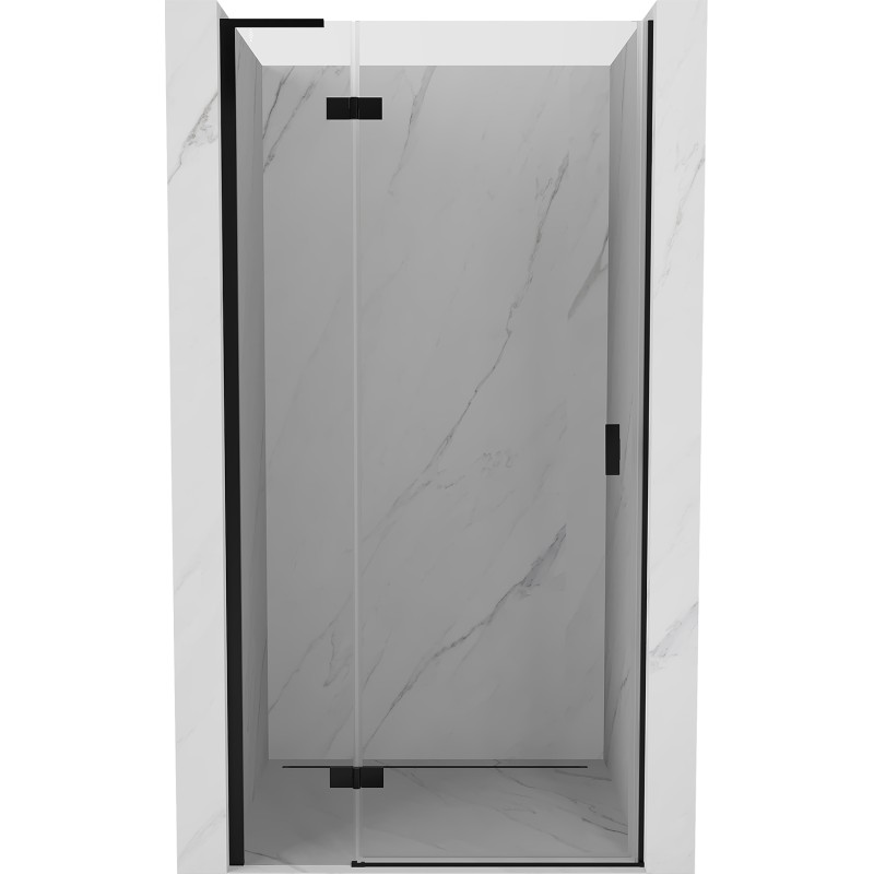 MEXEN/S - Mist-H L sprchové dvere krídlové ľavé 75, transparent, čierna 8A5L-075-000-70-00-L