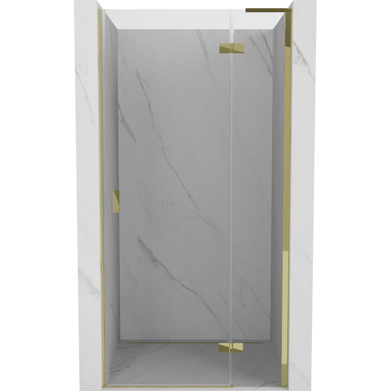 MEXEN/S - Mist-H L sprchové dvere krídlové pravé 80, transparent, zlatá 8A5L-080-000-50-00-P