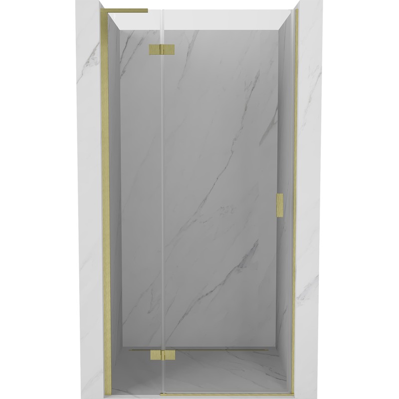 E-shop MEXEN/S - Mist-H L sprchové dvere krídlové ľavé 105, transparent, zlatá kartáčovaná 8A5L-105-000-55-00-L
