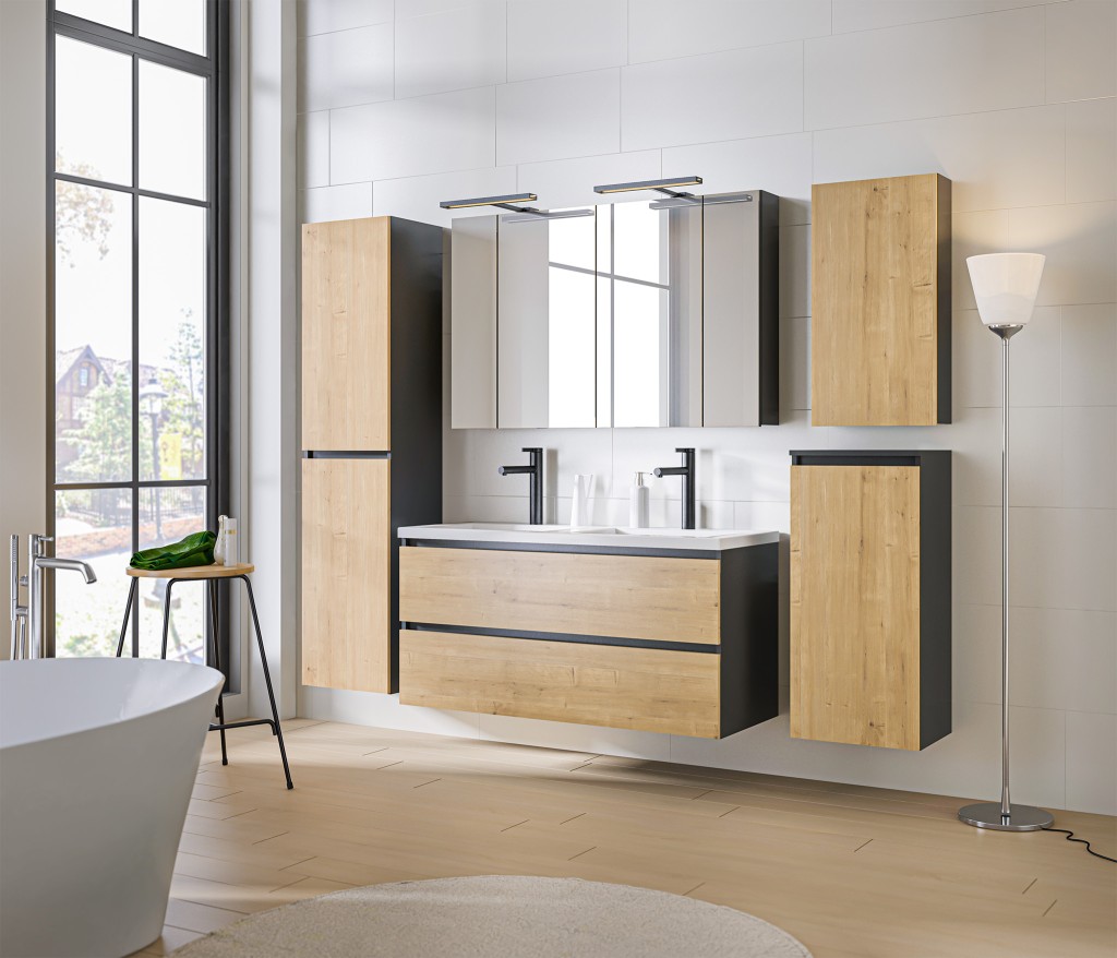 COMAD - Horná skrinka 40cm 1 dvierka MONAKO GREY OAK 5907611652855