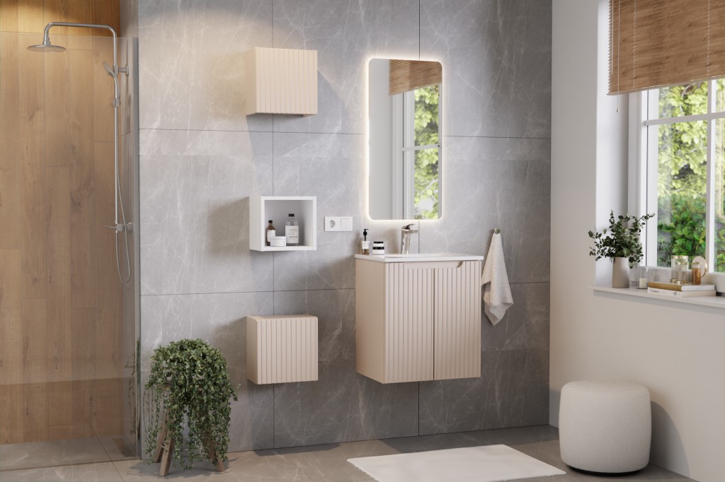 COMAD - Horná skrinka Qubik 30x30cm 1 dvierka NOVA CASHMERE 5907611663370