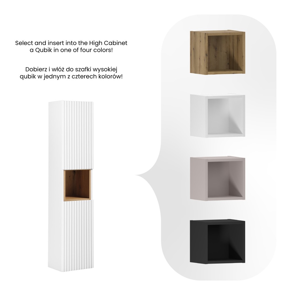 COMAD - Vysoká skrinka 2 dvierka NOVA WHITE 5907611663424