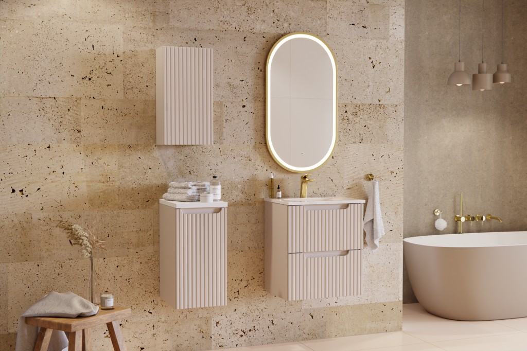 Comad Nova Cashmere skrinka 50x40x57 cm závesná kúpeľňová skrinka pod umývadlo béžová NOVACASHMERE 82-50-2S