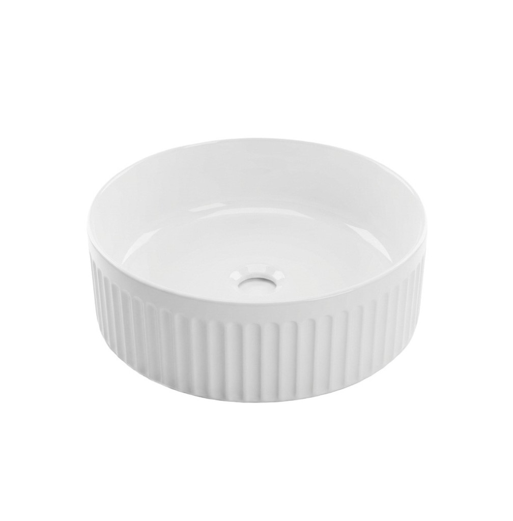 INVENA - Umývadlo na dosku GLAMOUR TREND 36cm biela CE-63-001-C