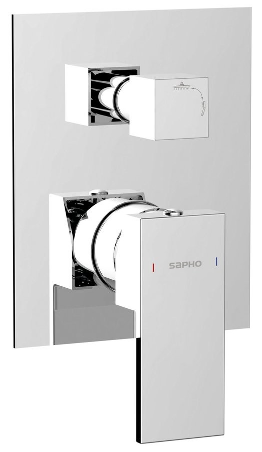 E-shop SAPHO - CUBEMIX podomietková sprchová batéria, 2 výstupy, chróm CM042