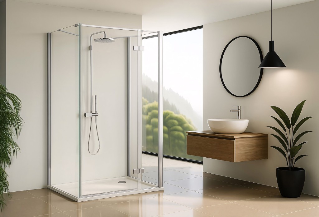 REA/S - Sprchovací kút Atlas 80x80 Chrome vľavo KPL-K4762