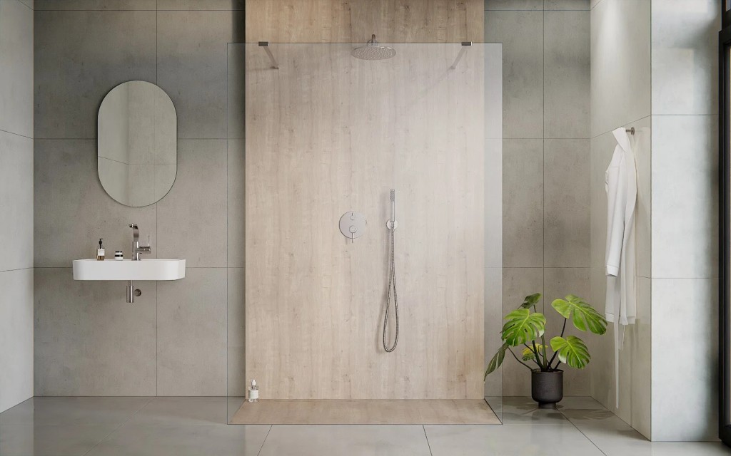 BESCO - Walk-in sprchovací kút AVEO DUE - Pevná stena - Bez pevnej steny, Rozmer A - 120 cm BCAVEODUE120
