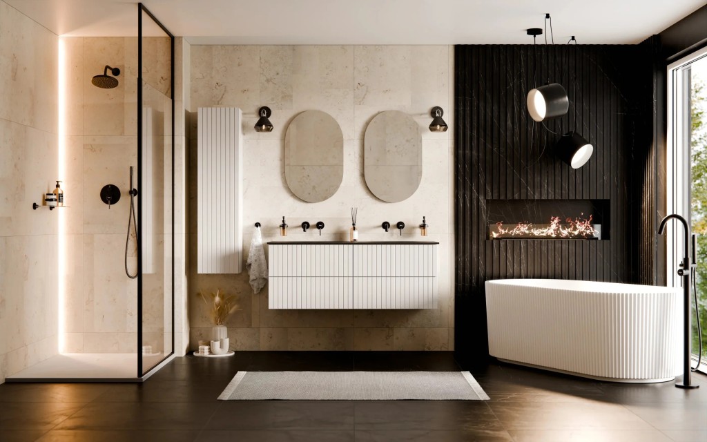 BESCO - Walk-in sprchovací kút ICON - Farba rámu zásteny - Hliník čierny, Rozmer A - 110, Rozmer C - 200, Smer zatváranie - Univerzálny Ľavé / Pravé, Výplň - Číre bezpečnostné sklo - 8 mm BCICON11BC