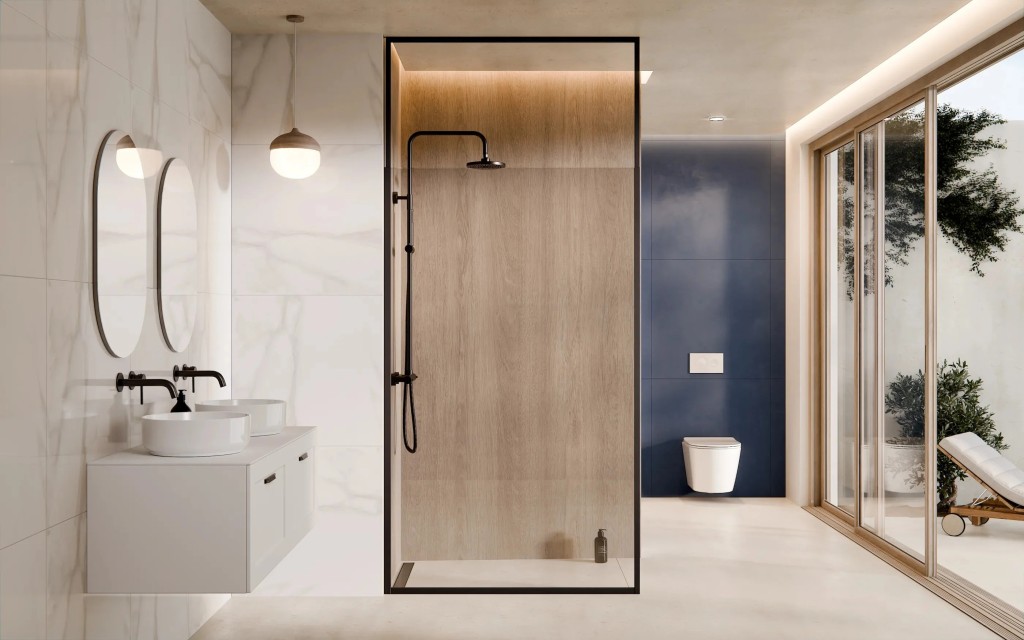 BESCO - Walk-in sprchovací kút ICON - Farba rámu zásteny - Hliník čierny, Rozmer A - 120, Rozmer C - 200, Smer zatváranie - Univerzálny Ľavé / Pravé, Výplň - Číre bezpečnostné sklo - 8 mm BCICON12BC