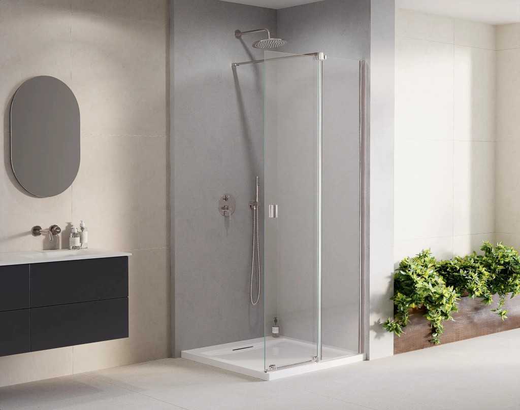 BESCO - Walk-in sprchovací kút VAYO - FARBA rámu - Chróm / Leštený hliník (ALU), Rozmer A - 90, Rozmer C - 200, Smer zatvárania - Univerzálne Ľavé / Pravé, Výplň - Číre bezpečnostné sklo - 8 mm BCVAYO90CC
