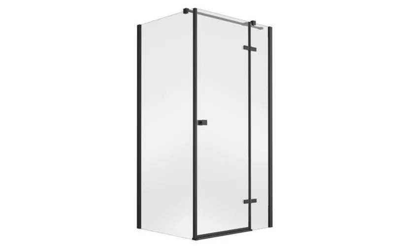 BESCO - Obdĺžnikový sprchovací kút PIXA BLACK - Rozmer A - 100, Rozmer B - 80, Smer zatvárania - Pravé (DX) BCPIXA1080OBDPB