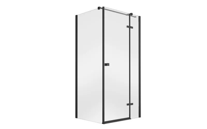 BESCO - Štvorcový sprchovací kút PIXA BLACK - Smer zatvárania - Pravé (DX) BCPIXA90CTVEPB