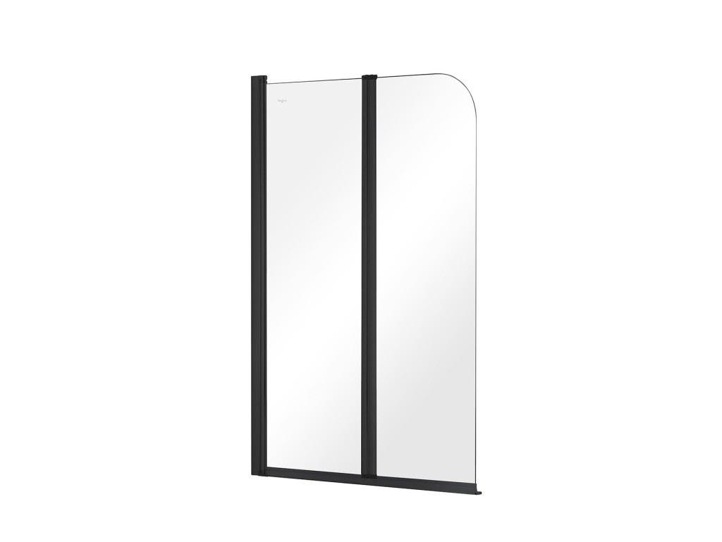 BESCO - Vaňová zástena PRIME 2 - FARBA rámu - Čierna, Rozmer A - 90 cm, Smer zatvárania - Univerzálny Ľavé / Pravé, Výplň - Číre bezpečnostné sklo - 5 mm BCPRIM90BC