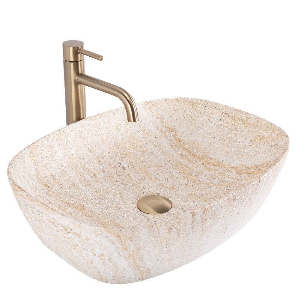 REA - Umývadlo na dosku Freja - Travertine Matt REA-U6689