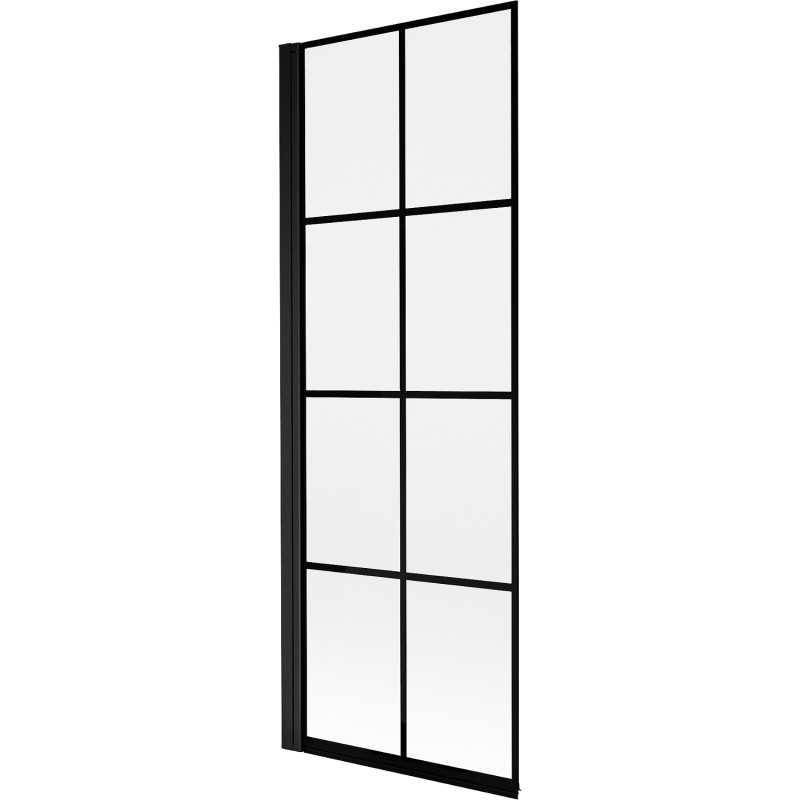 MEXEN - MIST vaňová zástena 70x150 cm 6mm 1-s, čierna, dekor, ľavá 8A9-070-001-70-77-L