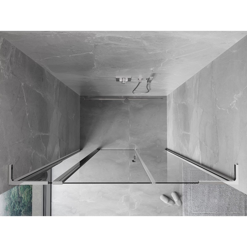 MEXEN/S - Mist L sprchové dvere krídlové 155, transparent, chróm 8A4L-155-001-01-00