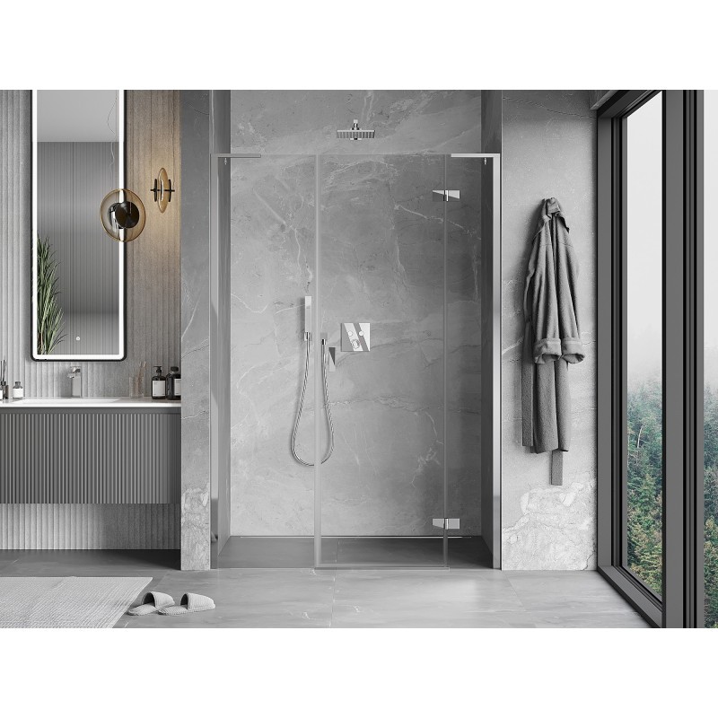 MEXEN/S - Mist-H L sprchové dvere krídlové pravé 130, transparent, chróm 8A5L-130-001-01-00-P