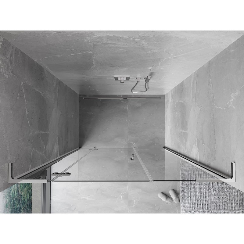 MEXEN/S - Mist-H L sprchové dvere krídlové ľavé 135, transparent, chróm 8A5L-135-001-01-00-L