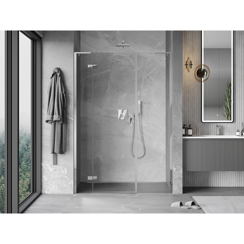 MEXEN/S - Mist-H L sprchové dvere krídlové ľavé 140, transparent, chróm 8A5L-140-001-01-00-L