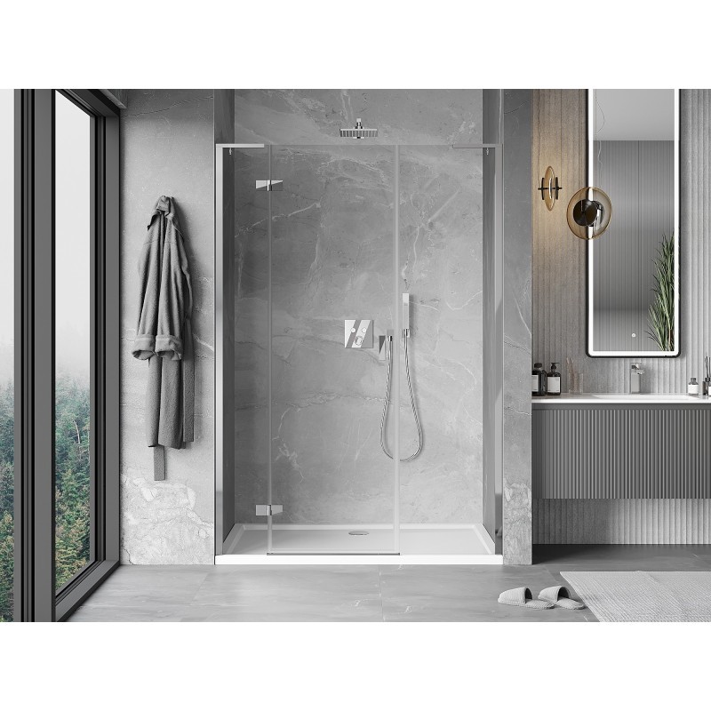MEXEN/S - Mist-H L sprchové dvere krídlové ľavé 145, transparent, chróm 8A5L-145-001-01-00-L