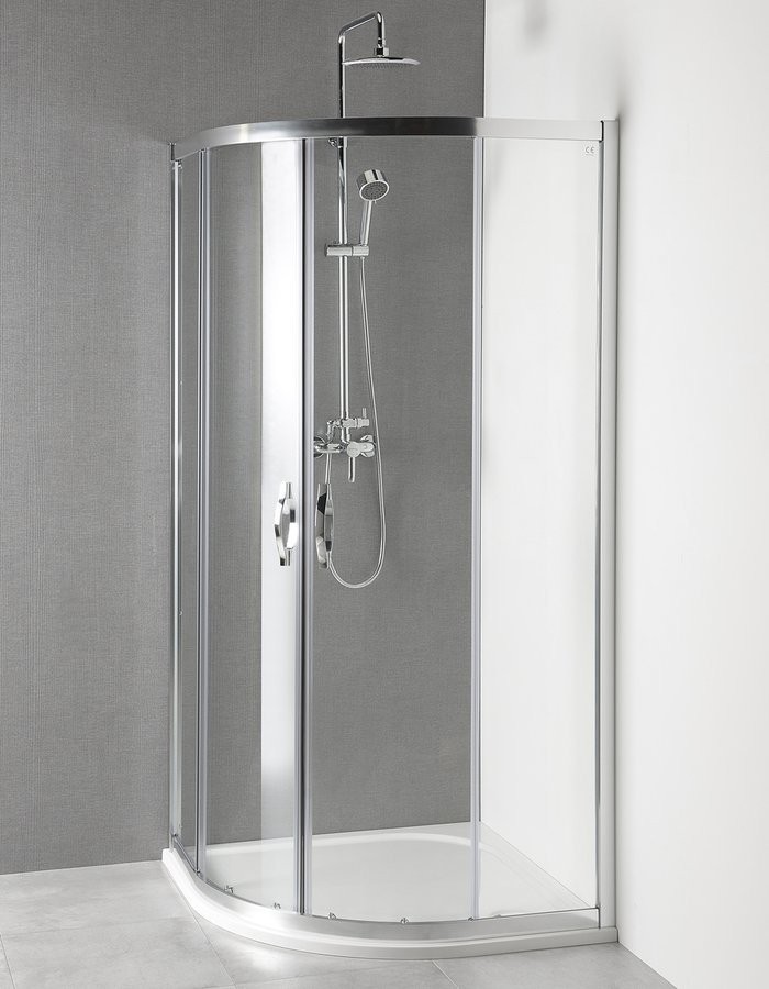 GELCO - AKCE štvrťkruhová sprchová zástena 900x900x1900mm, číre sklo (AG4290)