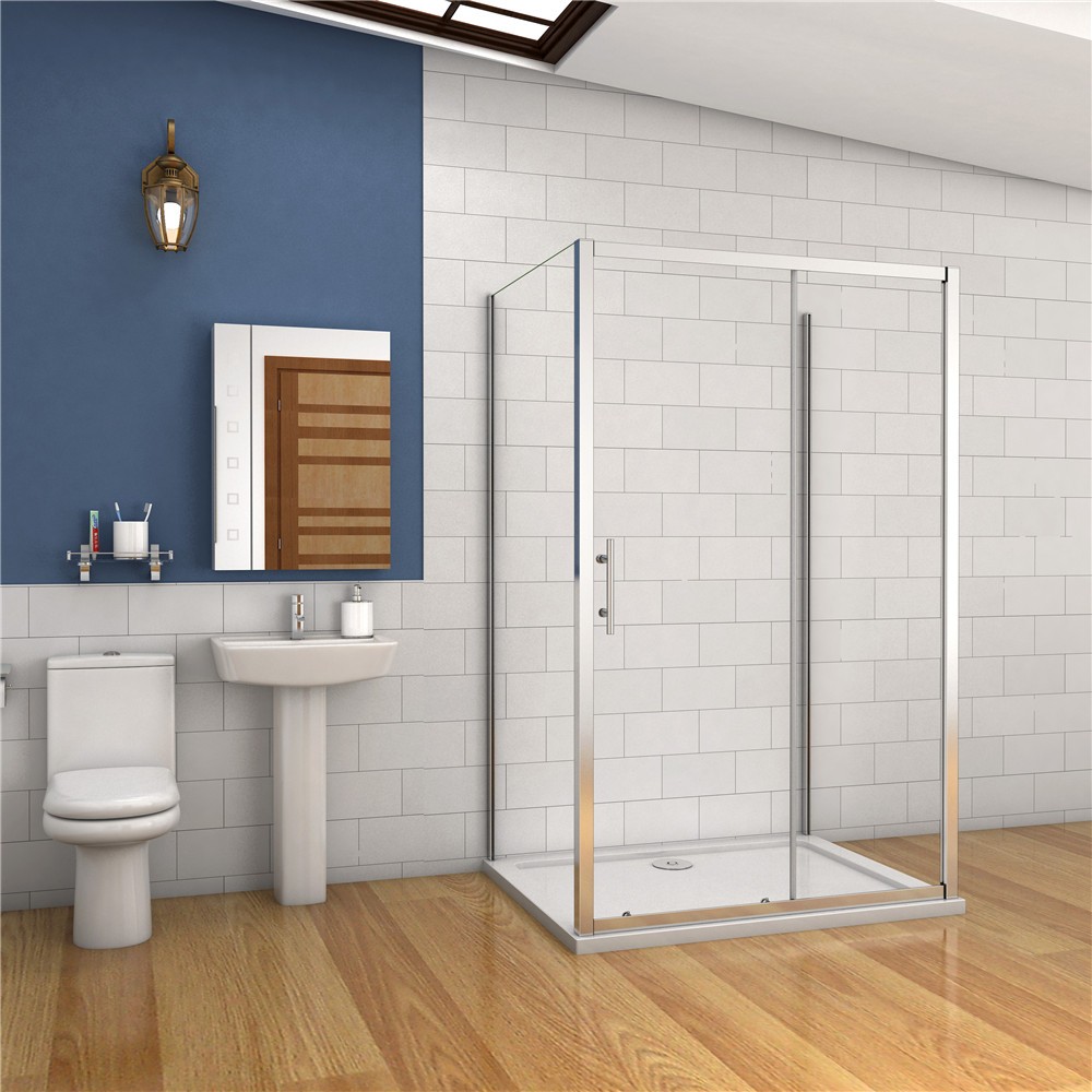 H K - Viacstenné sprchovací kút SYMPHONY U3 120x90x90 cm s posuvnými dverami vrátane sprchovej vaničky z liateho mramoru SE-SYMPHONYU31209090 / THOR-12090