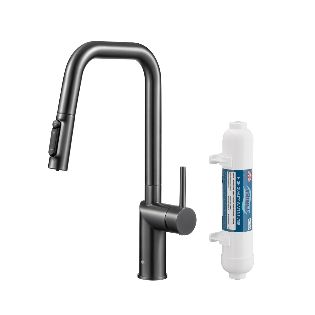 KFA - Duero pure style, filtrujúca, s otočnou výtokovou armatúrou, PVD gunmetal šedá + filter hydro+ (6623-312-61)