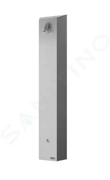 SANELA - Nerezové sprchové panely Sprchový panel z nehrdzavejúcej ocele s integrovaným ovládaním piezo na batériové napájanie – 1 voda (SLSN 01PB)