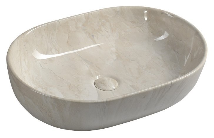 SAPHO - DALMA keramické umývadlo na dosku 59x42 cm, marfil (MM427)