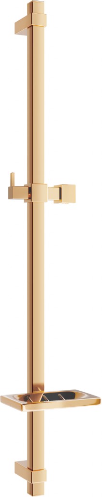 MEXEN - DQ Posuvný držiak sprchy s mydlovničkou, 80 cm, ružové zlato (79381-60)