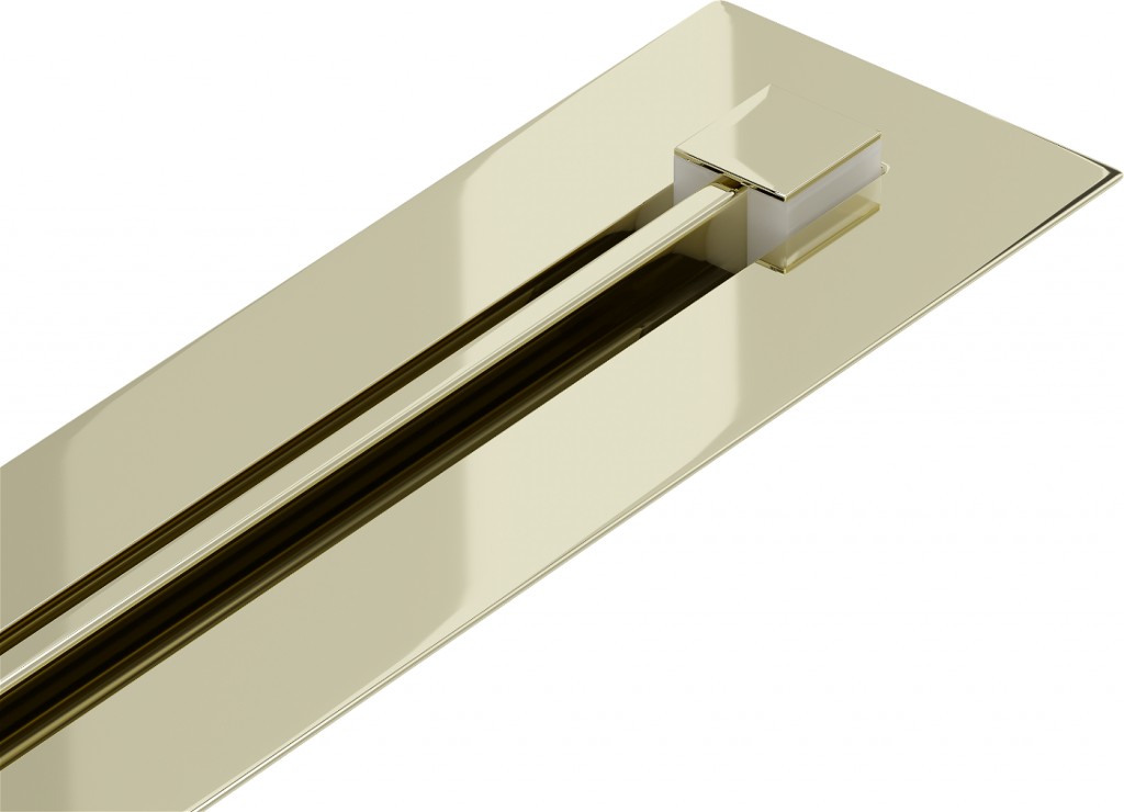 MEXEN - Flat 360° Super Slim podlahový žľab 130 cm, zlatá (1551130)