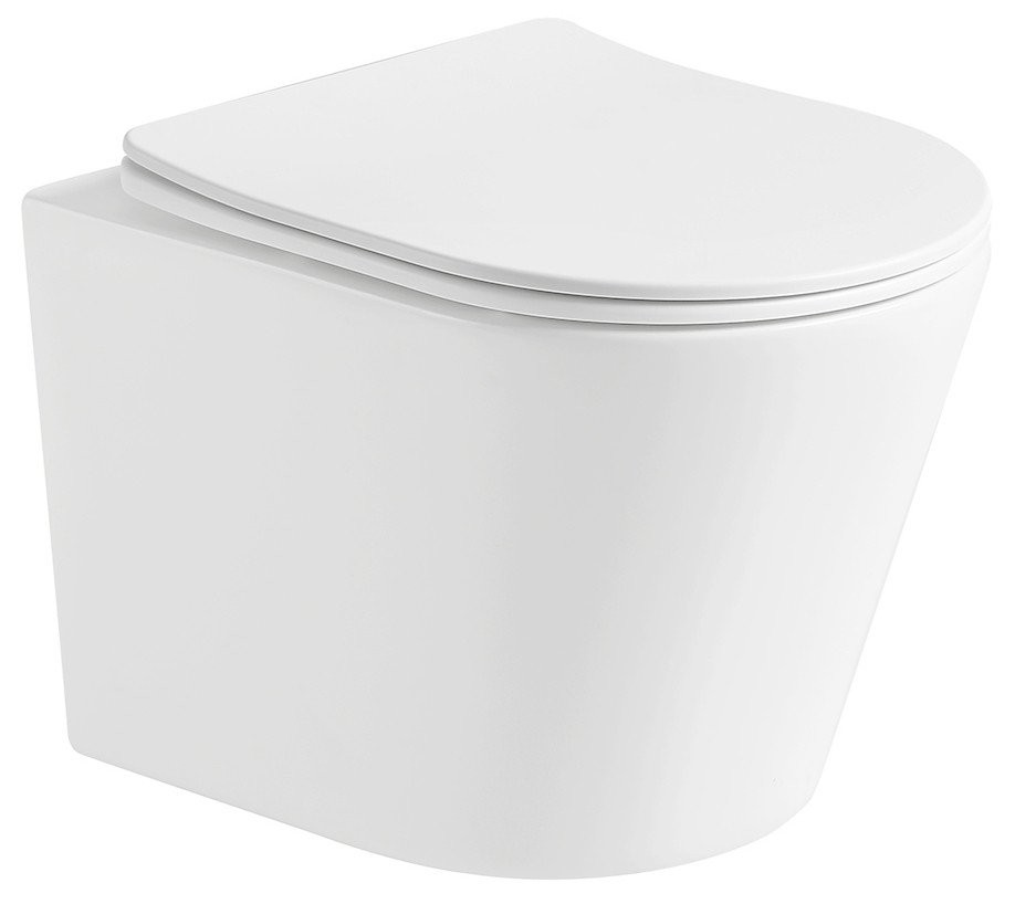 MEXEN - Rico Závesná WC misa vrátane sedátka s pomalým tenkom, duroplast, biela mat (30724001)