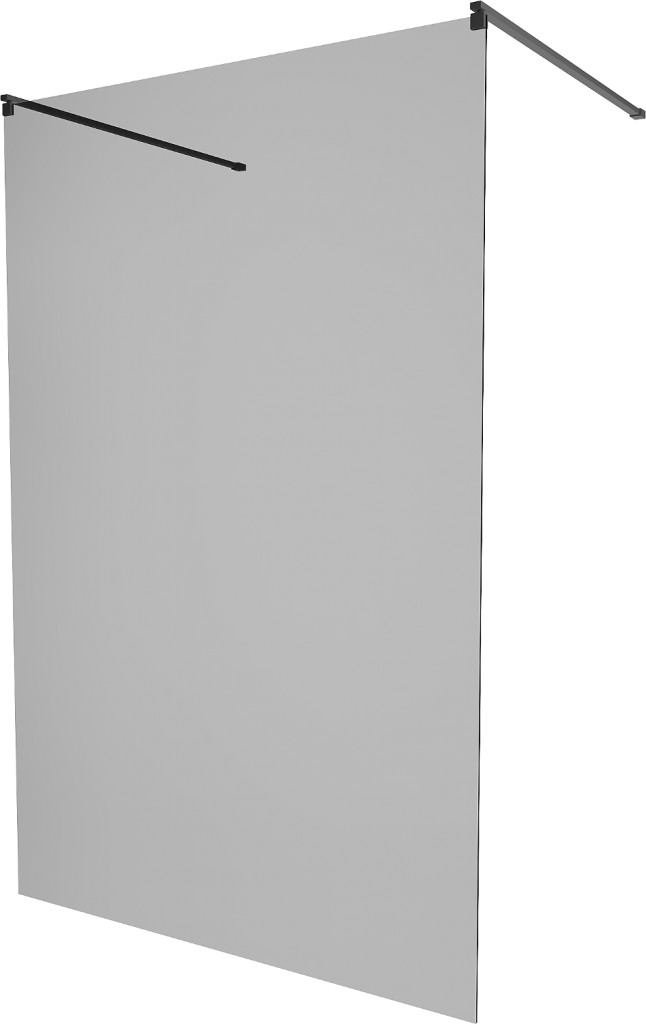 MEXEN/S - KIOTO samostatne stojaca sprchová zástena 110 x 200 cm, grafit, čierna (800-110-002-70-40)
