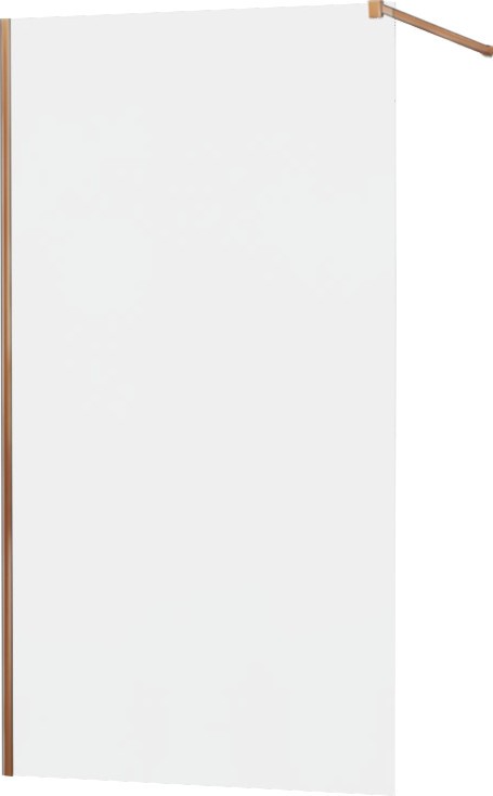 MEXEN/S - KIOTO Sprchová zástena WALK-IN 120x200 cm 8 mm, ružové zlato, matné sklo (800-120-101-60-30)