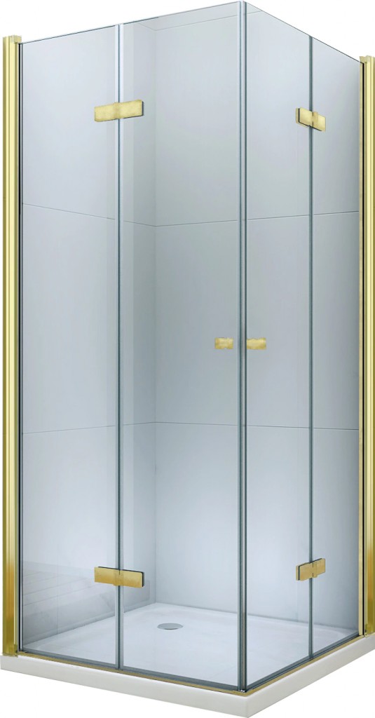 MEXEN/S - Lima Duo Lima Duo sprchovací kút 100 x 90 cm, transparent, zlatý (856-100-090-50-00-02)