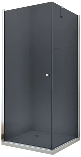 MEXEN/S - PRETORIA sprchovací kút 80x110 cm, grafit, chróm (852-080-110-01-40)