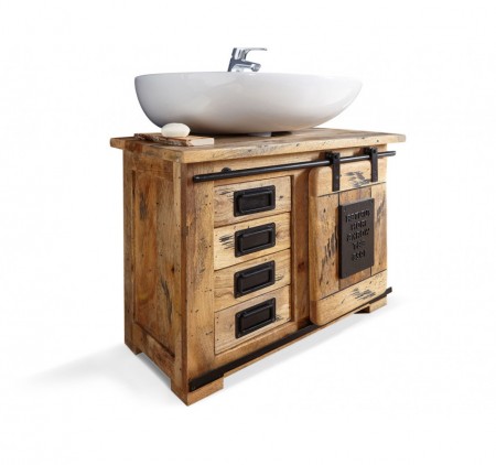 Nábytok do kúpeľne z masívu pre kontakt s prírodou